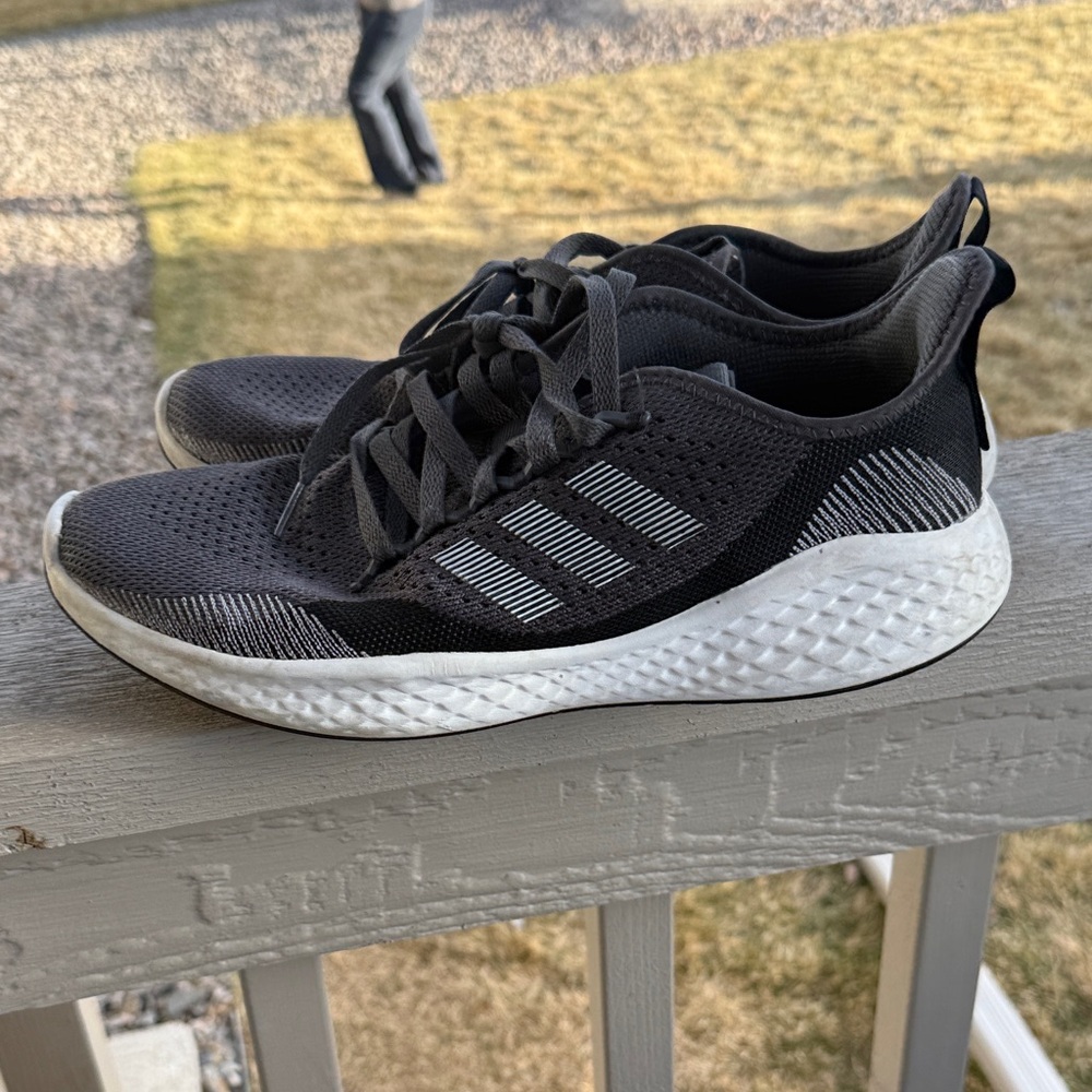 Adidas Men’s Black and Gray Athletic Sneakers 11M